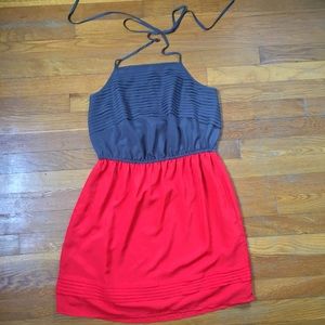 Rory Beca Sexy Grey &reddish orange Apron Dress 🌺